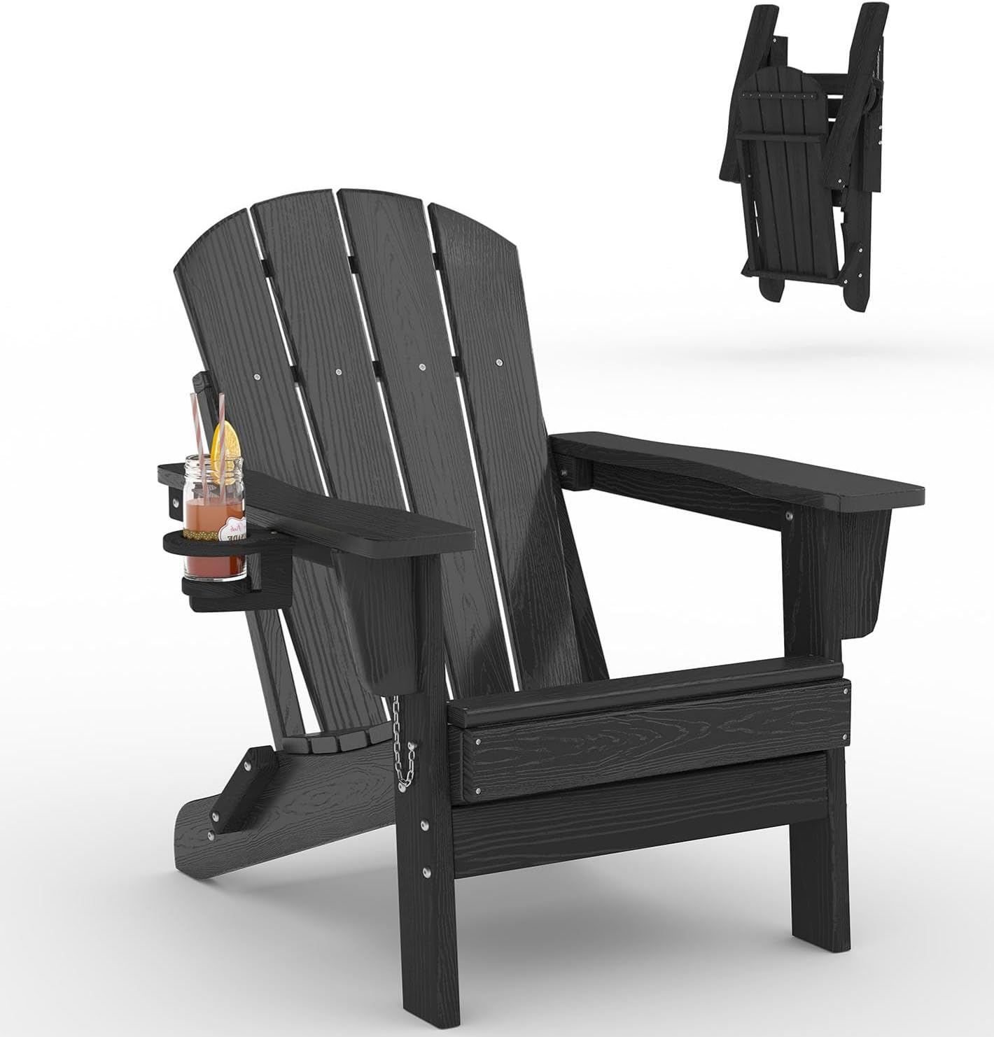 Adirondack Chair Wood - Folding Adirondack Chair HDPE Plastic Outdoor