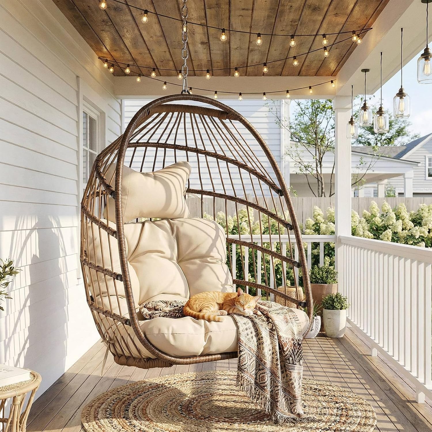 Hanging Egg Chair - Outdoor Hanging Egg Chair Without Stand,