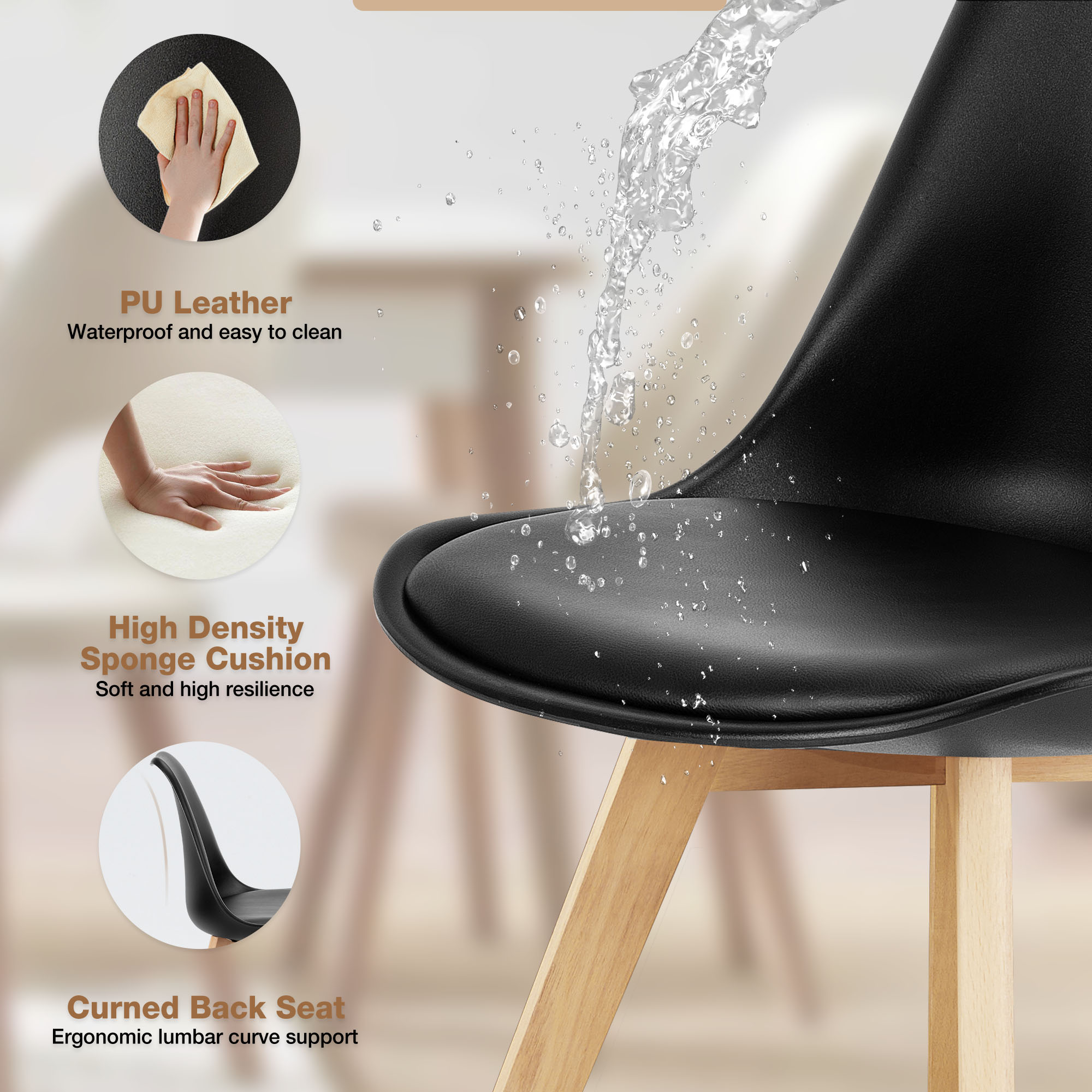 JHK PU Leather Dining Chairs S - Adirondack Chair Wood review and price