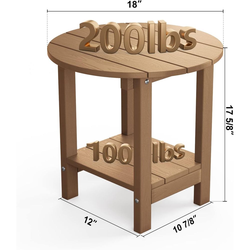 Outdoor 18 Inch Side Table wit - Outdoor Furniture Patio review and price