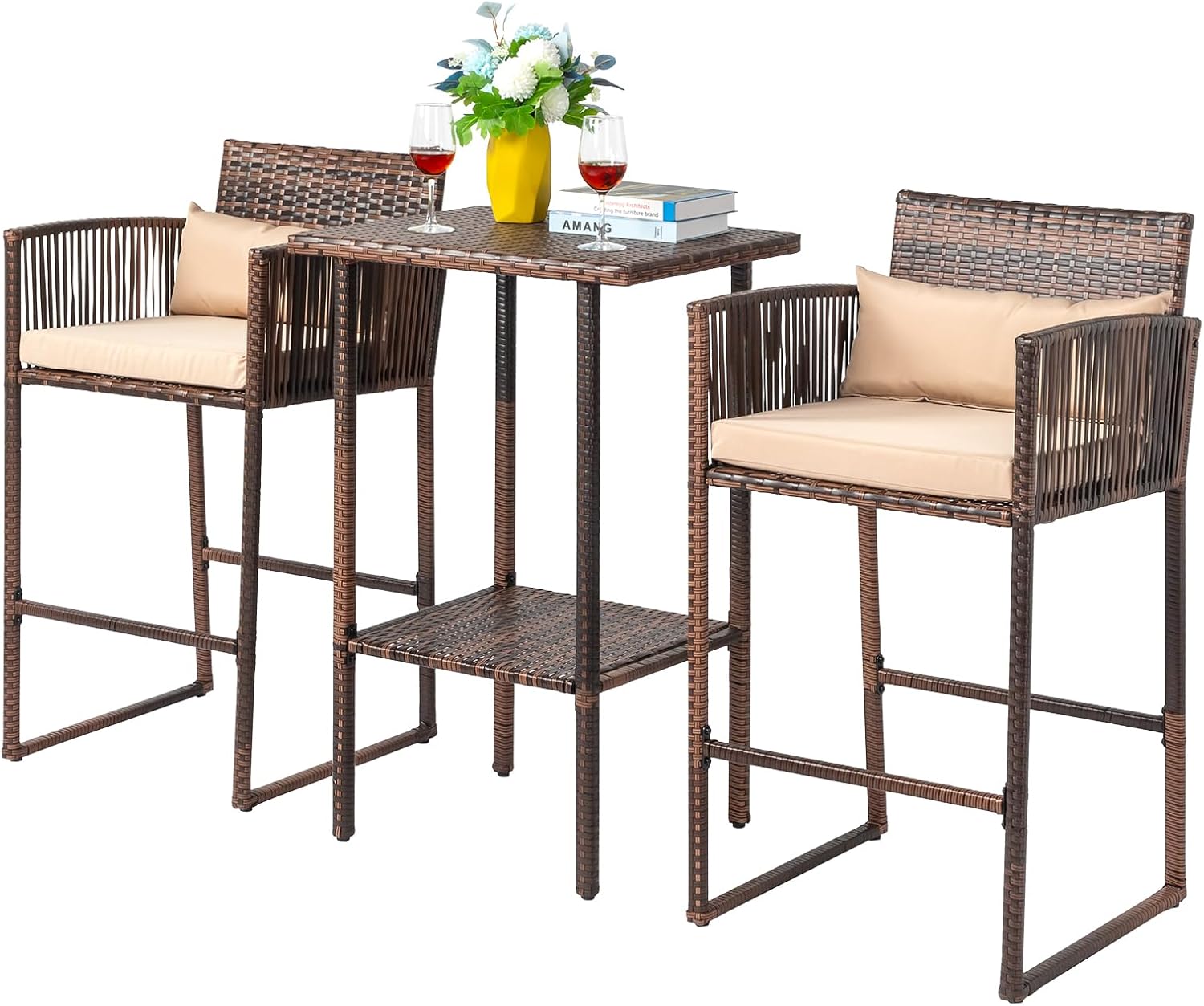 Outdoor Rattan Bar Table Set,  - Outdoor Furniture Plus review and price
