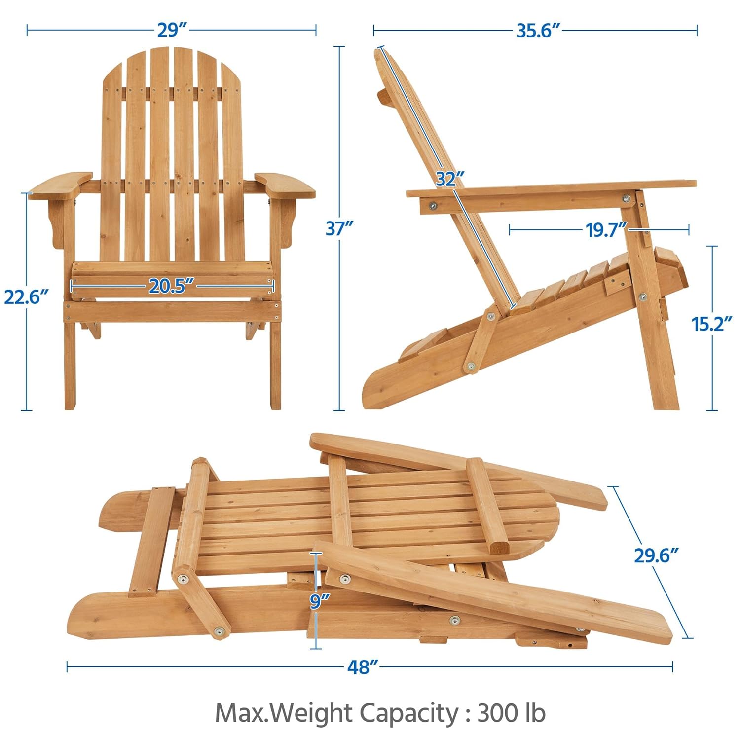 Folding Adirondack Chair Set o - Adirondack Chair Wood review and price