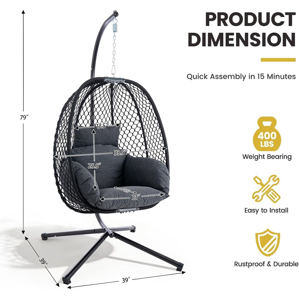 Egg Chair Outdoor with Stand,  - Hanging Egg Chair review and price