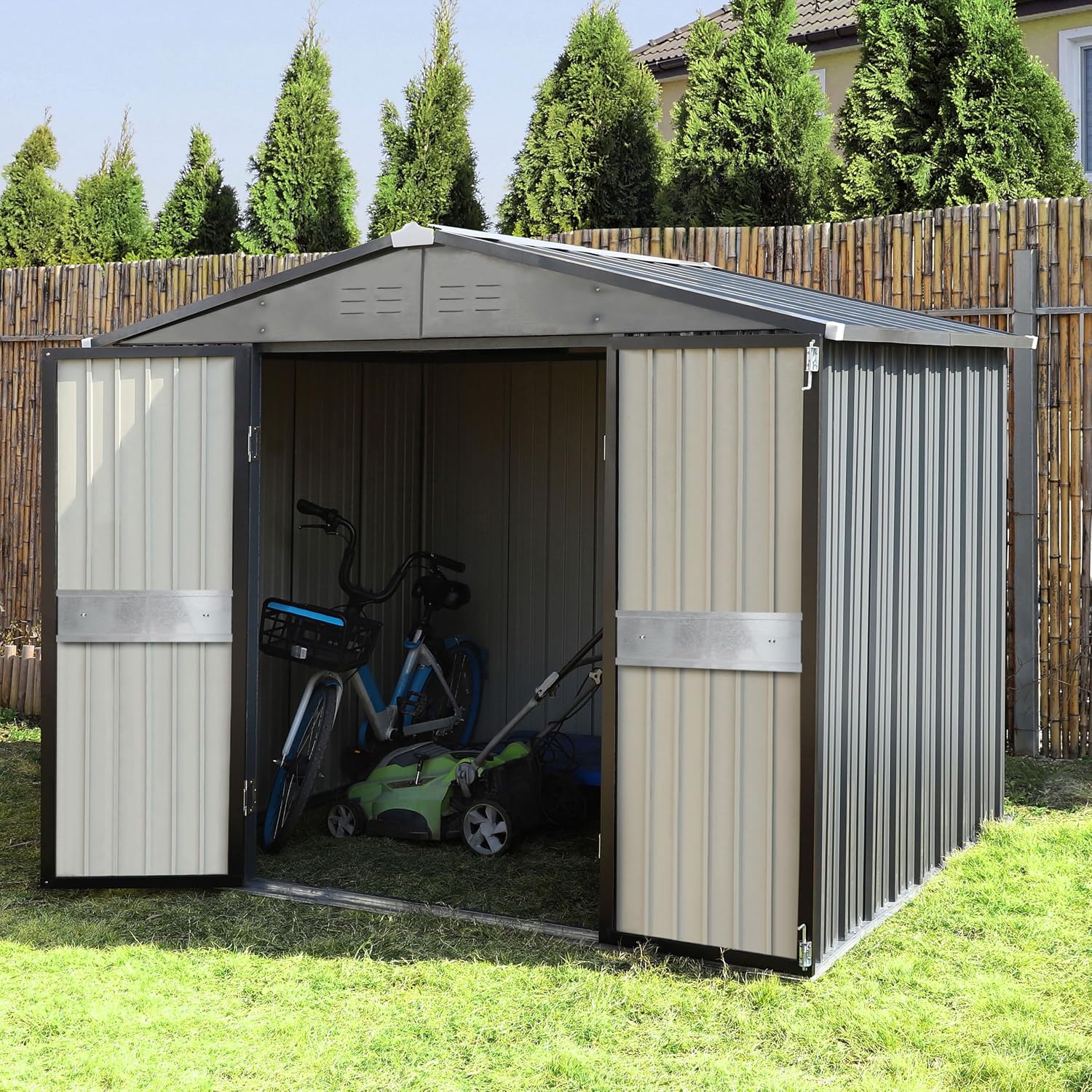 10' x 10' Outdoor Storage Shed - Outdoor Furniture Patio review and price