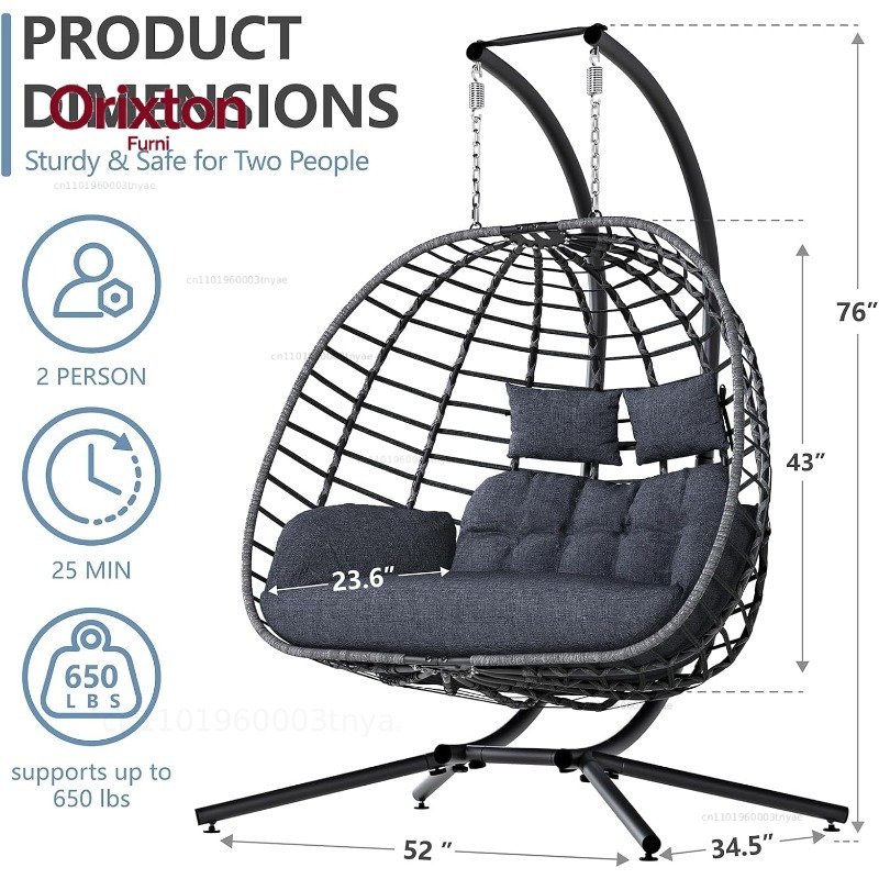 Double Egg Swing Chair with St - Hanging Egg Chair review and price