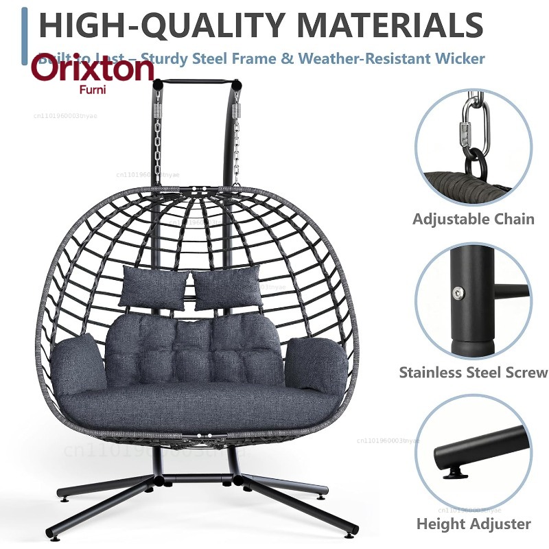 Double Egg Swing Chair with St - Hanging Egg Chair review and price