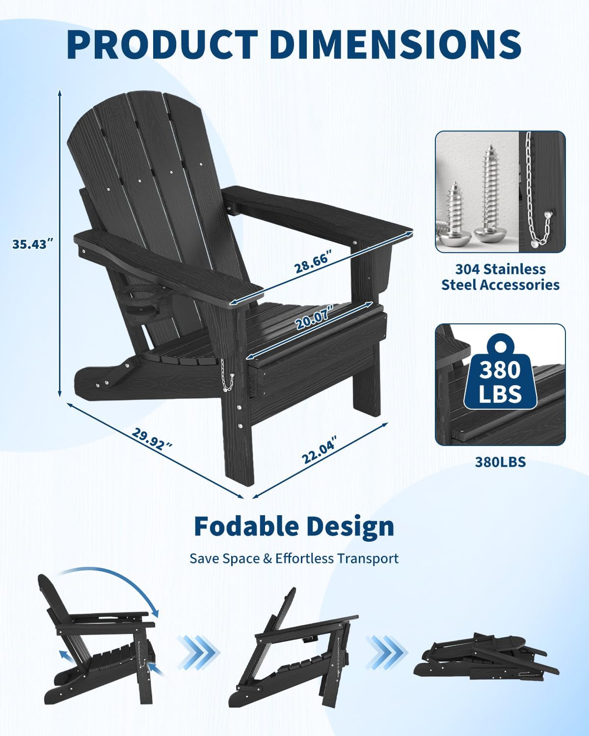 Folding Adirondack Chair HDPE  - Adirondack Chair Wood review and price