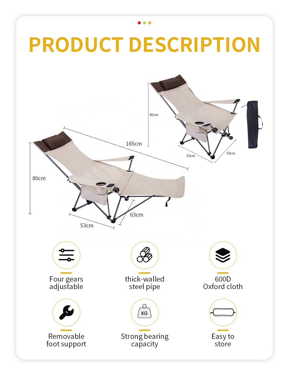 Portable Folding Reclining Cha - Outdoor Furniture Patio review and price
