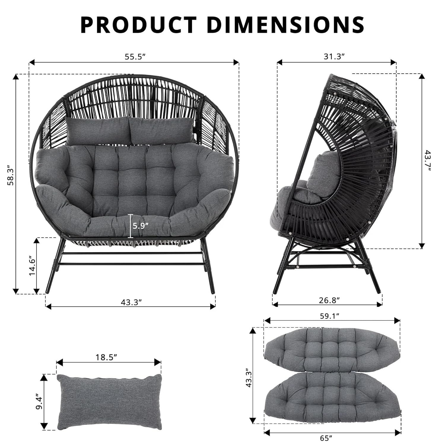 Outdoor Round Egg Chair with A - Hanging Egg Chair review and price