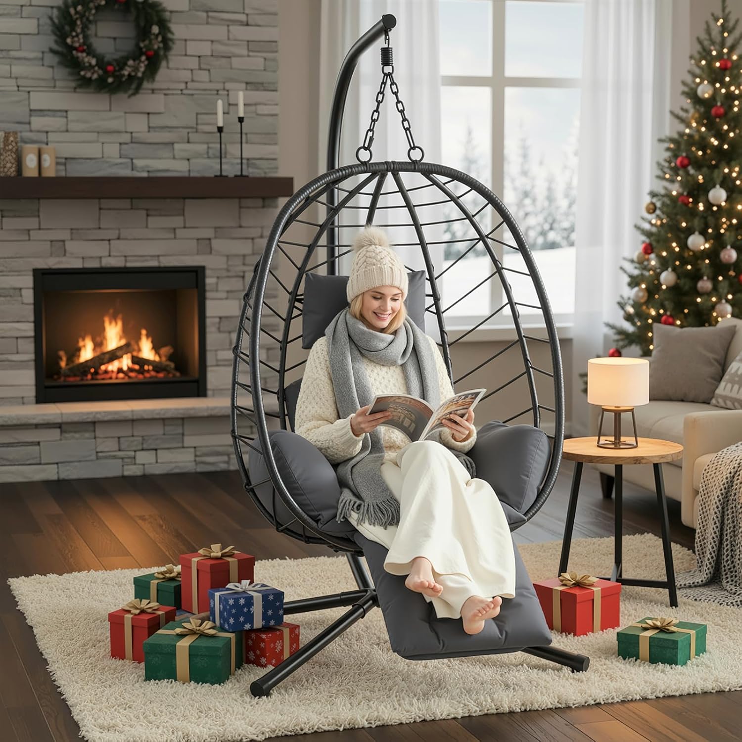 Hanging Egg Chair with Adjusta - Hanging Egg Chair review and price