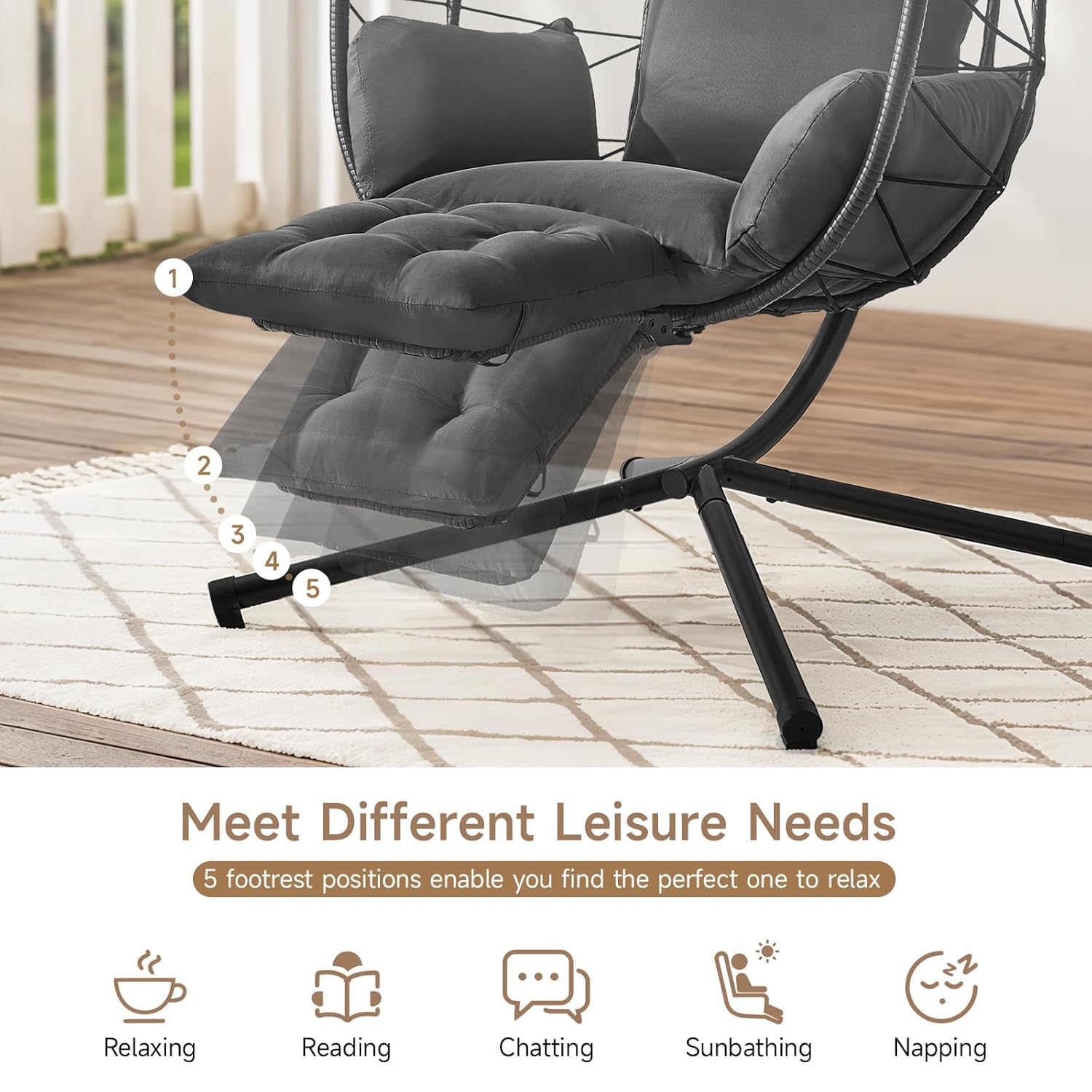 Hanging Egg Chair with Adjusta - Hanging Egg Chair review and price