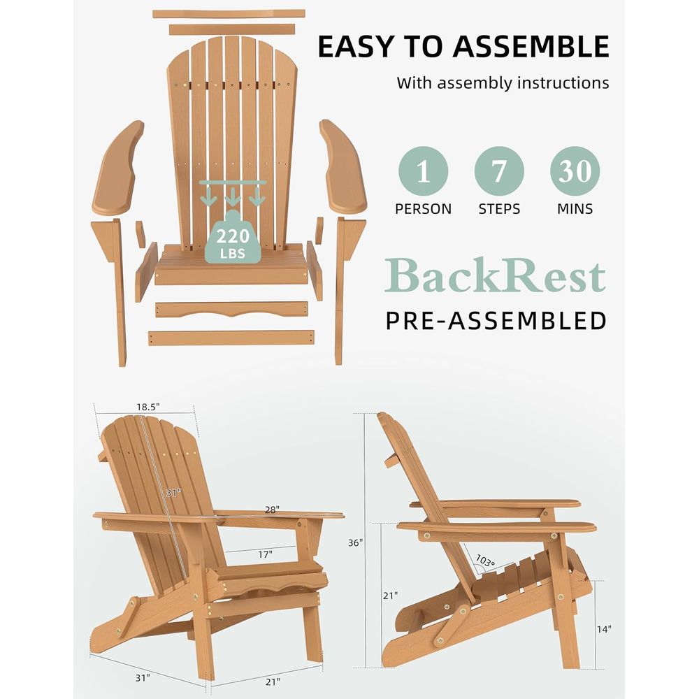 Classic 4-Piece Adirondack Cha - Adirondack Chair Wood review and price