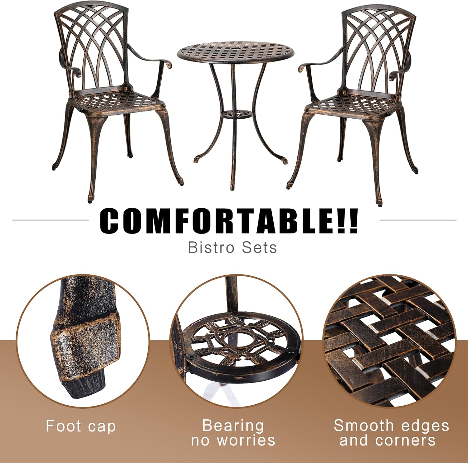 Bronze rust-resistant cast alu - Outdoor Furniture Patio review and price