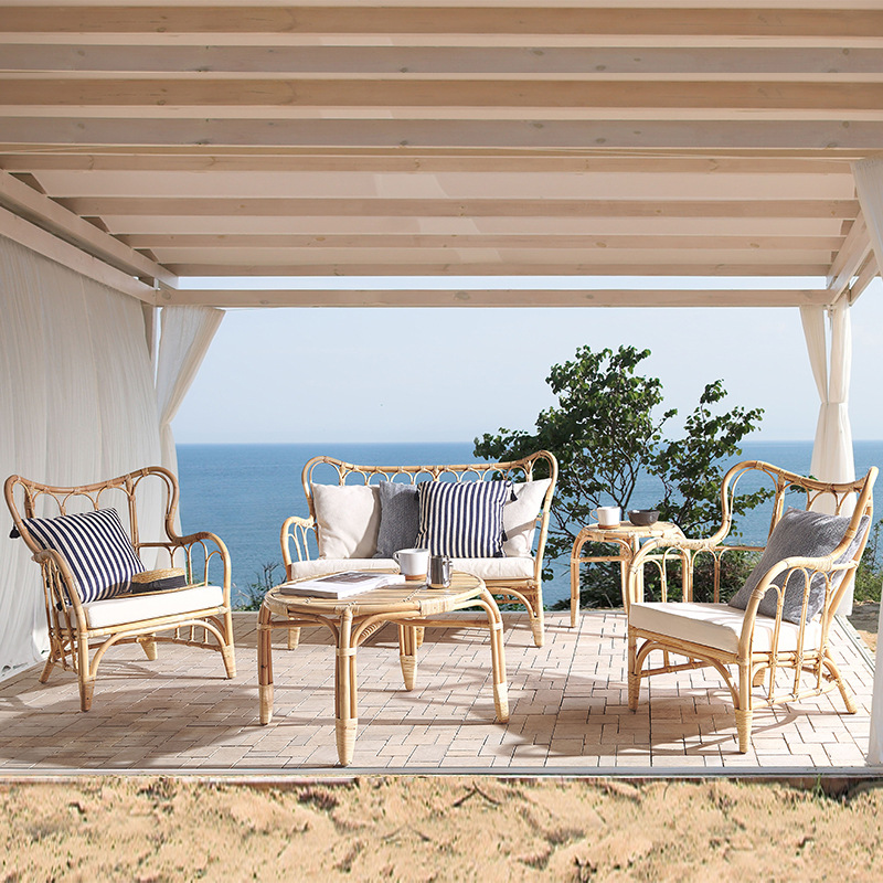Custom Natural Real Rattan Sof - Outdoor Furniture Indonesia review and price