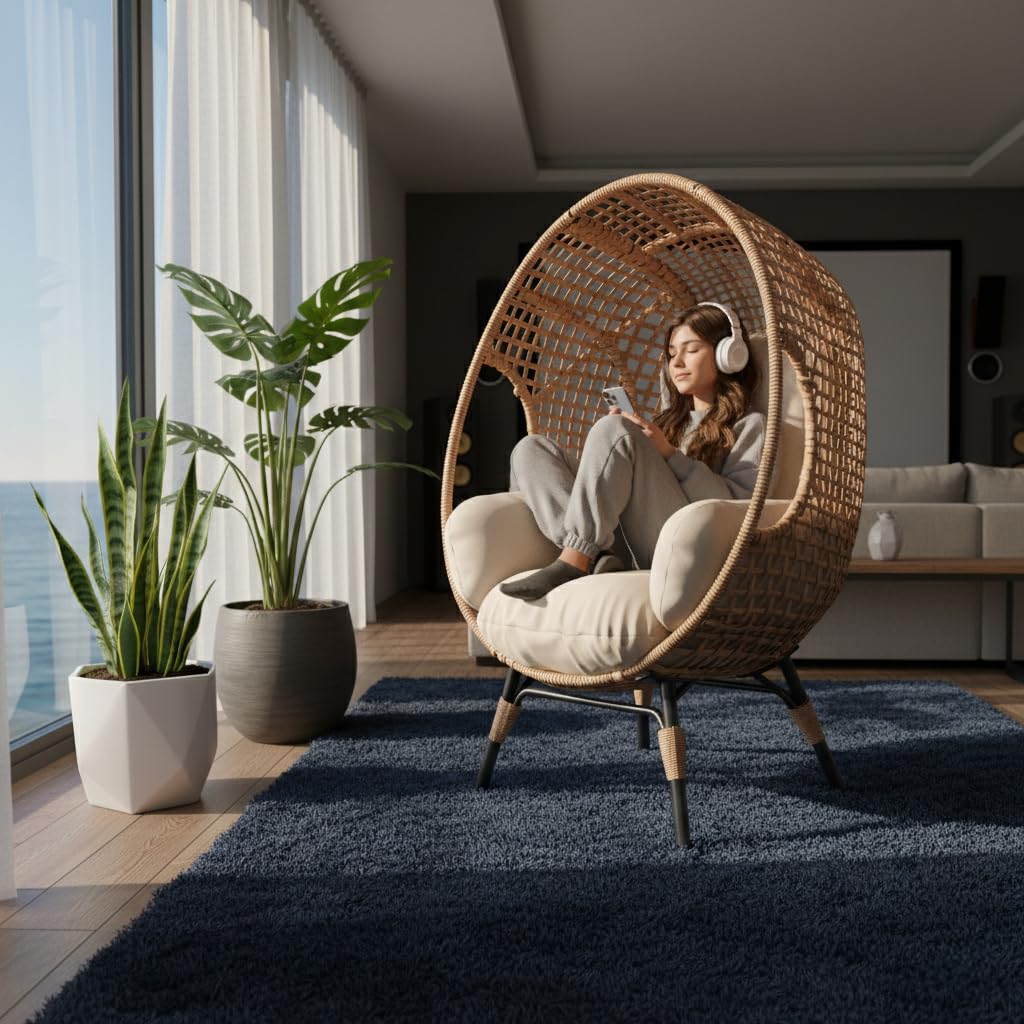 Elegant Arc Back Hanging Egg C - Hanging Egg Chair review and price