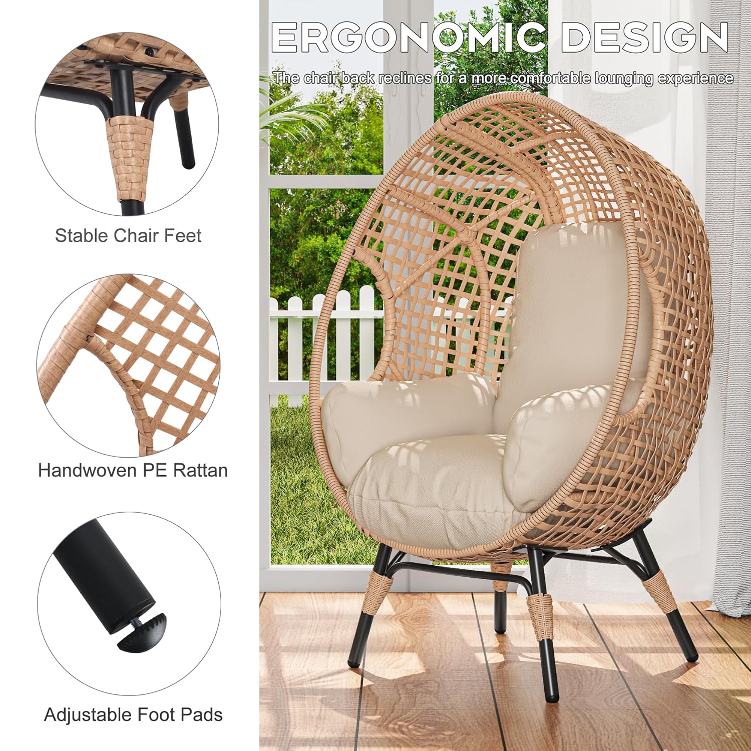 Elegant Arc Back Hanging Egg C - Hanging Egg Chair review and price