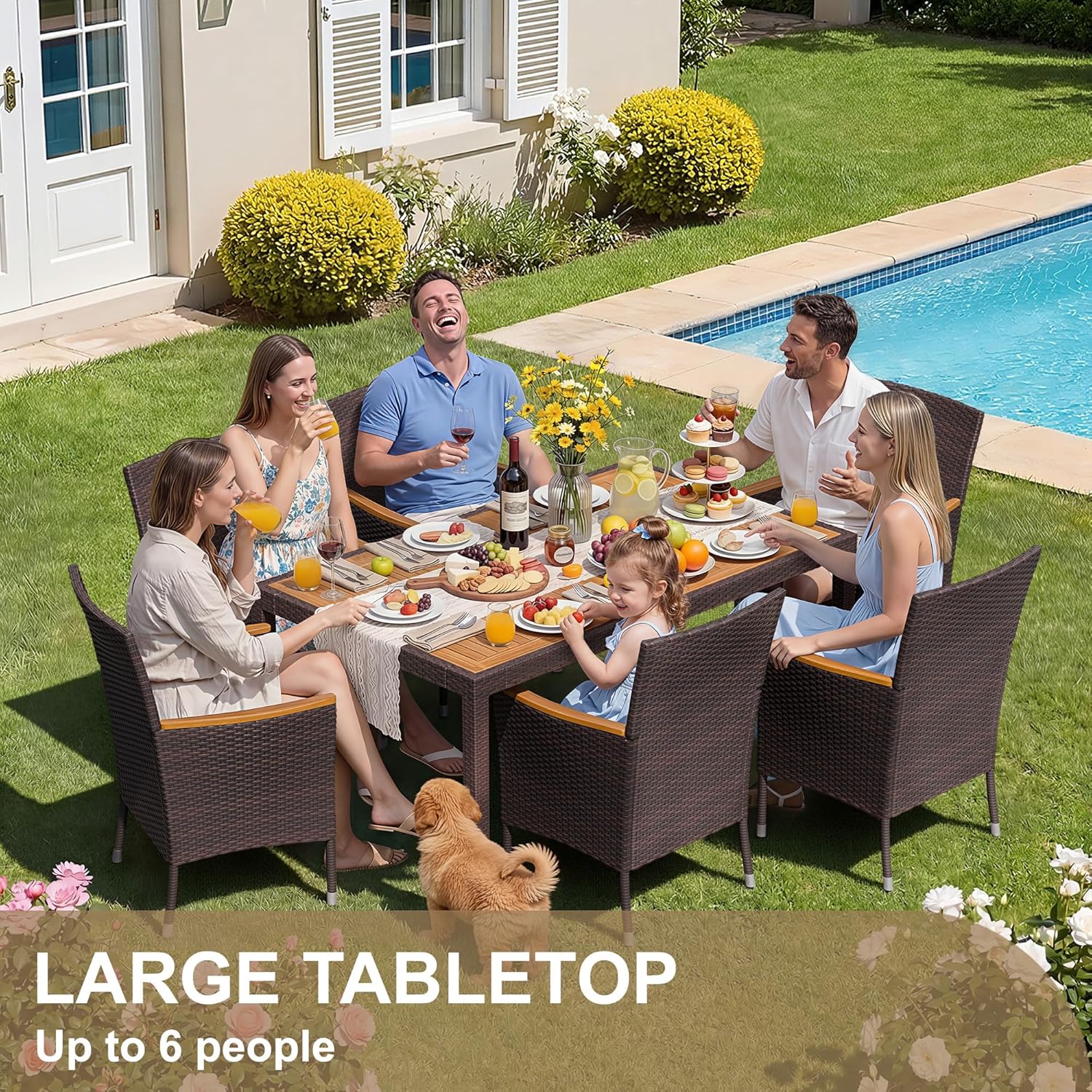 7 Piece Patio Dining Set Acaci - Outdoor Furniture On Sale review and price