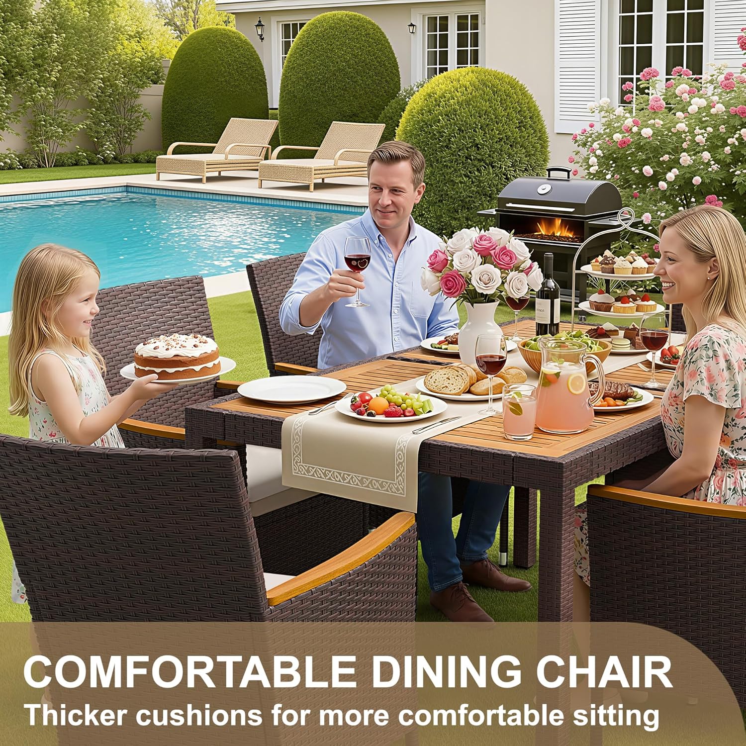 7 Piece Patio Dining Set Acaci - Outdoor Furniture On Sale review and price