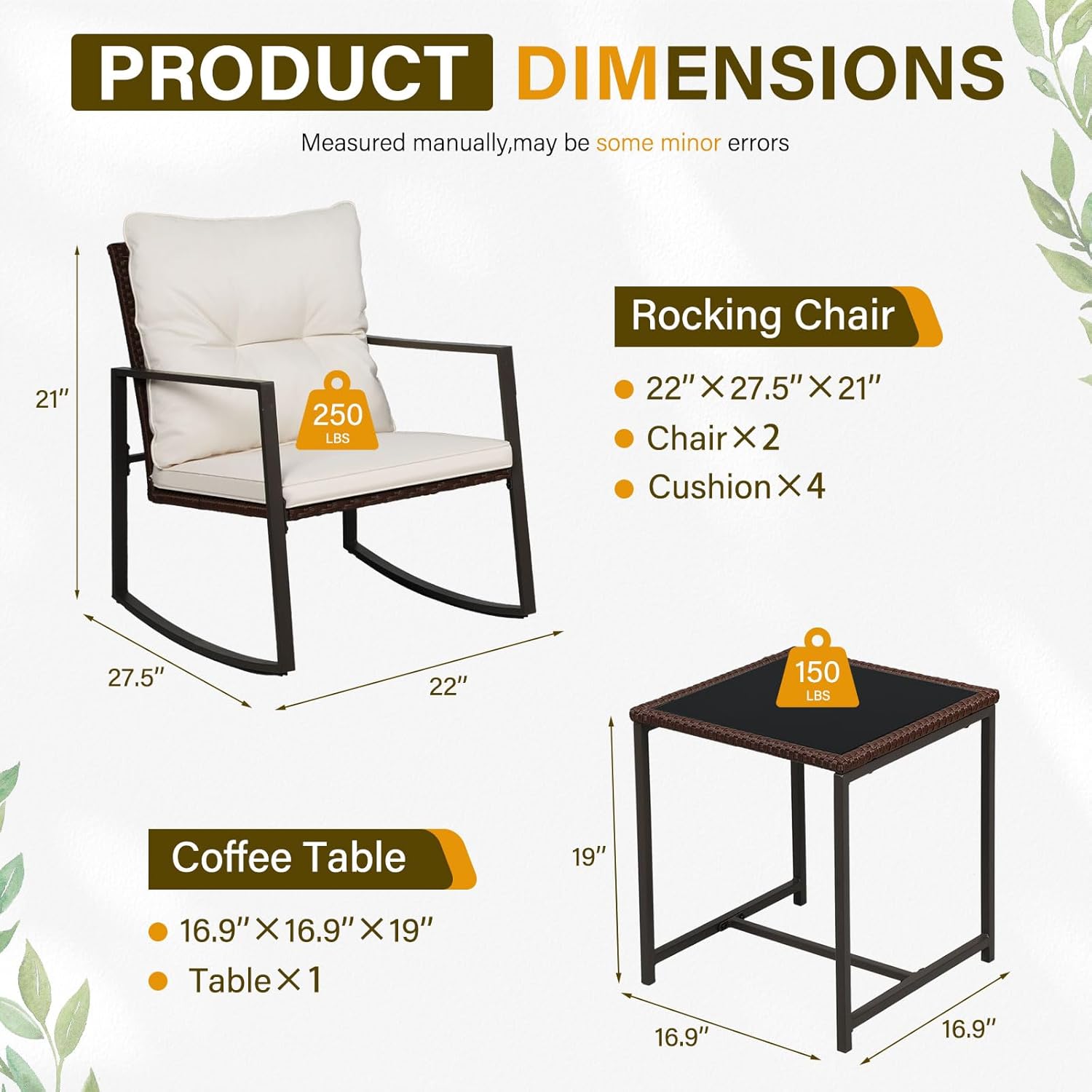 3-Piece Patio Bistro Set Outdo - Outdoor Furniture On Sale review and price