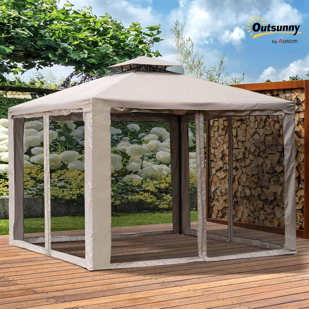 9.6' x 9.6' Patio Gazebo, Outd - Outdoor Furniture Patio review and price