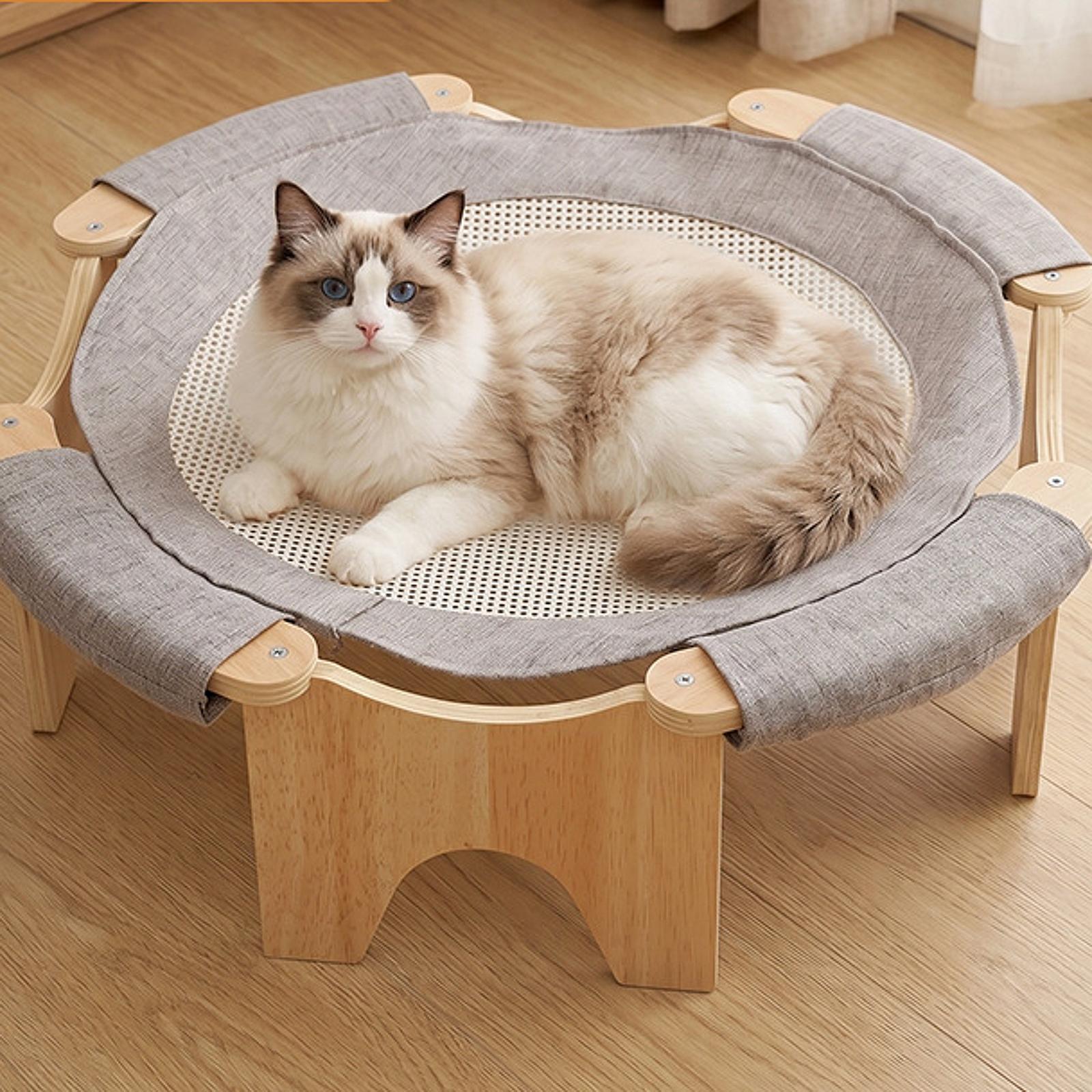 Elevated Pet Bed Wooden Cat Ha - Outdoor Furniture Durable review and price