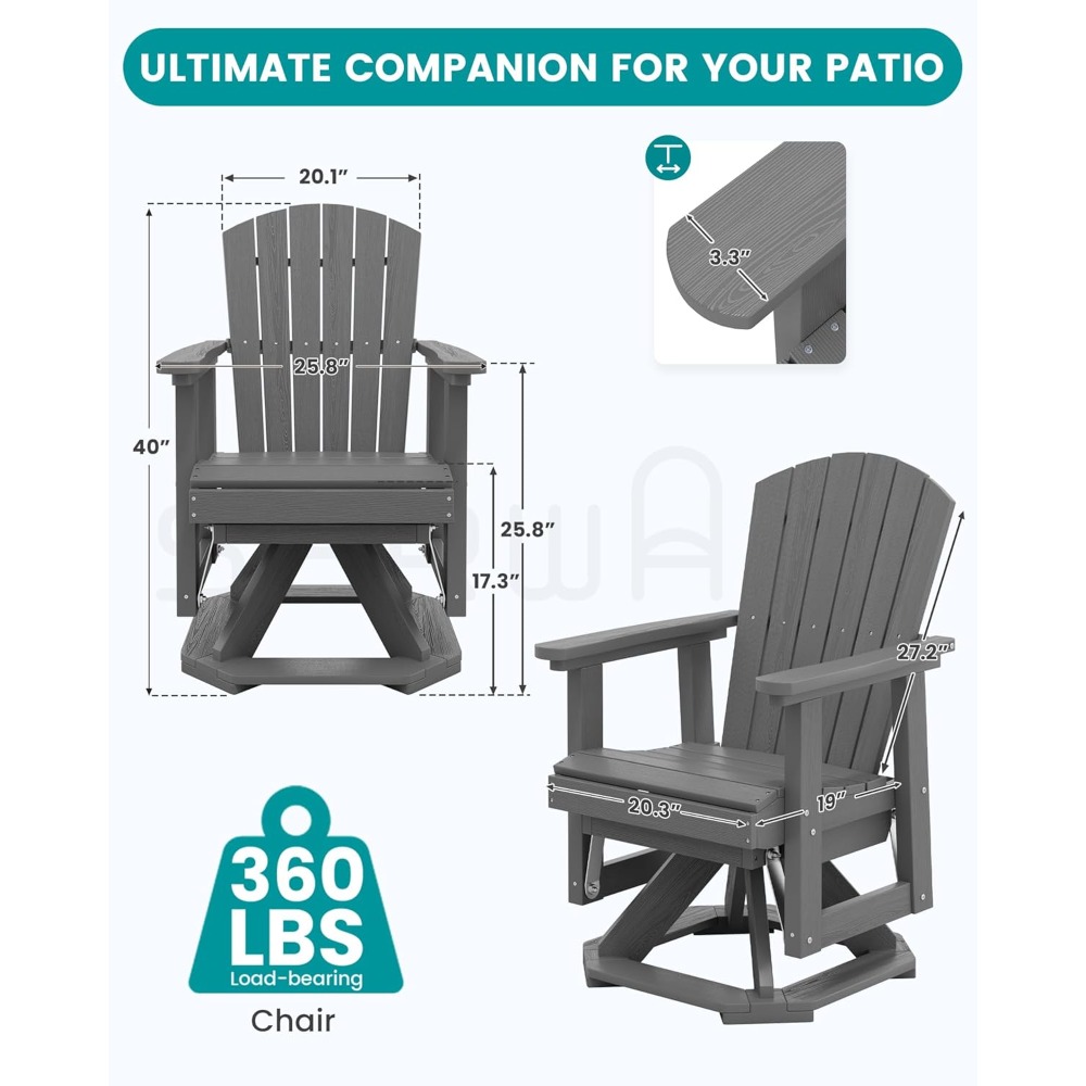 Adirondack Swivel Glider Chair - Adirondack Chair Wood review and price