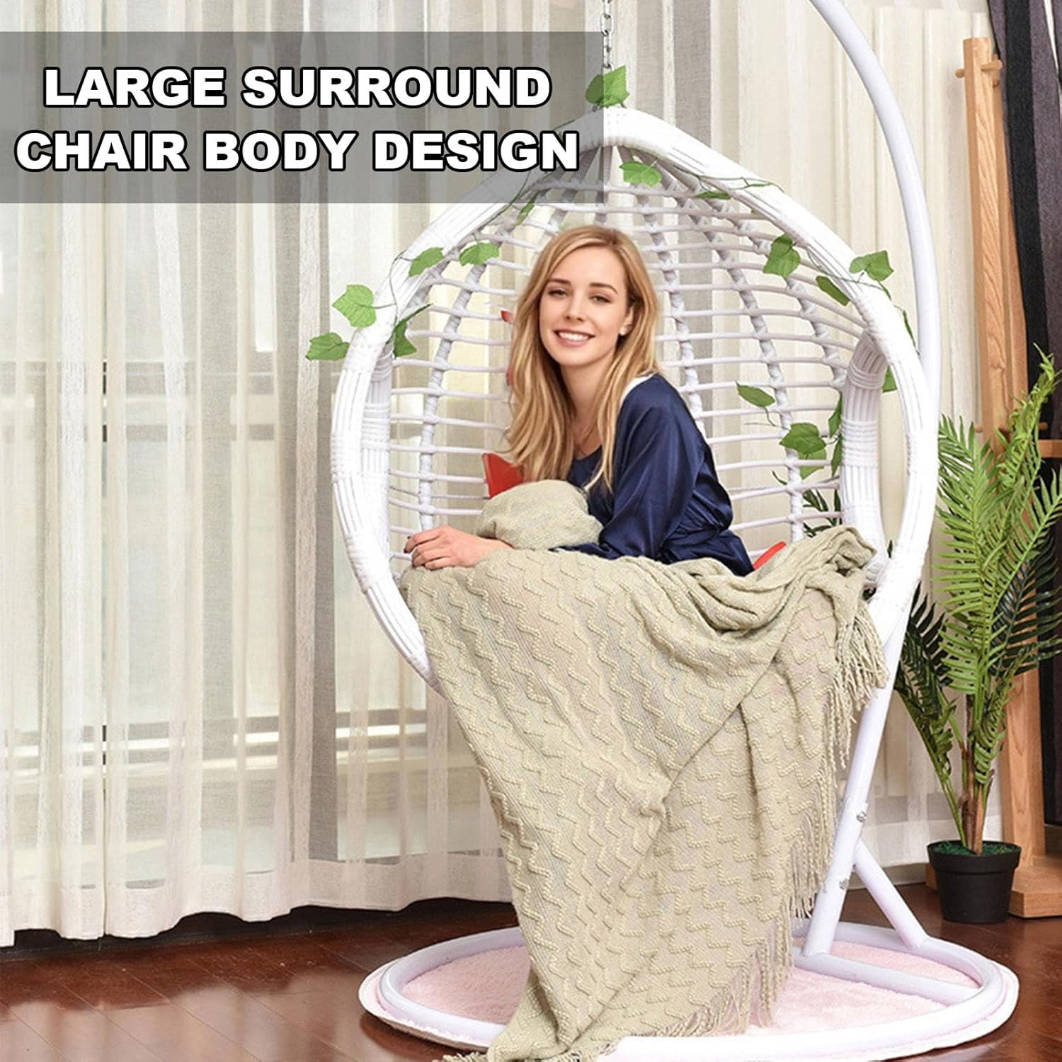 PE Rattan Hanging Egg Chair wi - Hanging Egg Chair review and price