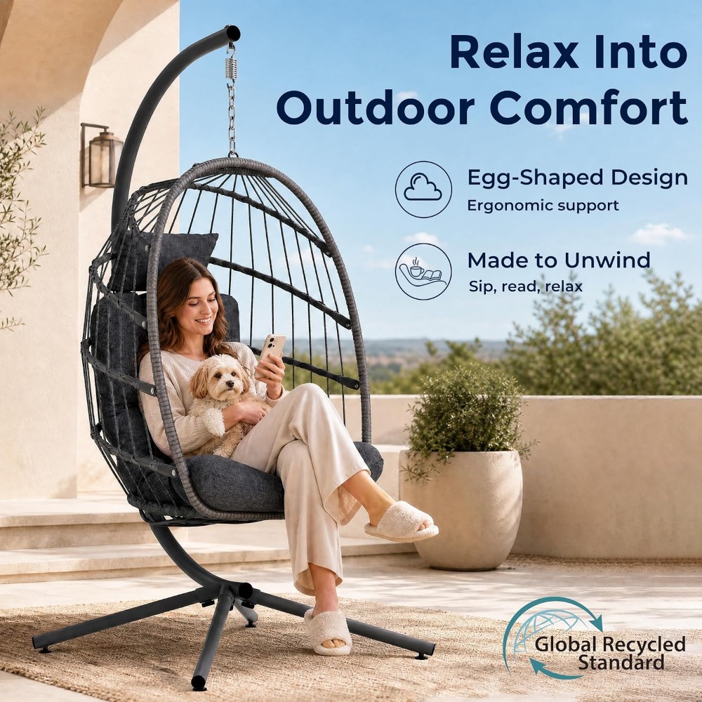 Outdoor Egg Chair with Stand,  - Hanging Egg Chair review and price